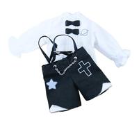 niannyyhouse BJD - Conjunto de coro de ropa de muñeca, camisa y mono, escala 1/12, para figura de acción de 5.5 pulgadas