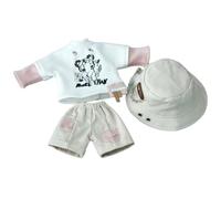 niannyyhouse BJD - Conjunto de gorro de pescador, escala 1/12, para figura de acción de 4.7 a 5.5 pulgadas (blanco)