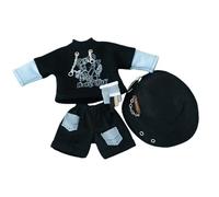 niannyyhouse BJD - Conjunto de gorro de pescador, escala 1/12, para figura de acción de 4.7 a 5.5 pulgadas (negro)