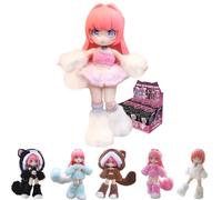 niannyyhouse BJD - Figuras de caja ciega, escala 1/12, serie Cat Island Wonderland, muñeca articulada con bola, figura de acción coleccionable (6 piezas)