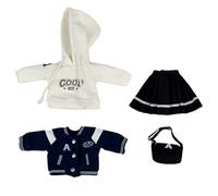 niannyyhouse BJD - Ropa de muñeca para muñecas articuladas de bola de 1/4 1/6, conjunto de uniforme de béisbol escolar, accesorios de vestir de figura de acción (azul, 1/4BJD-niña)