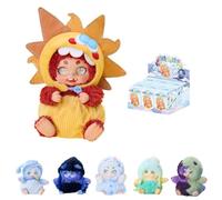 niannyyhouse Caja ciega de felpa, serie Mood Weather de 6 pulgadas, lindas figuras de animales de peluche, regalos de cumpleaños (6 piezas)