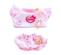 niannyyhouse Conjunto de ropa de muñeca de felpa de 10 cm ~ 15 cm y 20 cm (rosa-20 cm)
