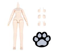 niannyyhouse Figura de acción corporal BJD de 1/12, muñeca personalizada de 5 pulgadas con manos (blanco lechoso)