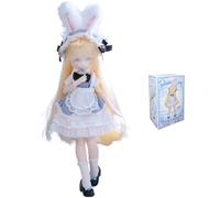 niannyyhouse Muñeca articulada de bola BJD de 1/8, serie Unspoken Collection Girl, con ropa, figura de acción coleccionable de vestir, caja individual (A Rabbit Tea Party - 1 unidad)