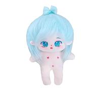 Niannyyhouse - Muñeca de Felpa de 20 cm, Color Azul Claro, Cuerpo de Peluche, sin atributo, 8 Pulgadas, Ropa Normal para el Cuerpo, Regalos de Vestir (5 sin Esqueleto)