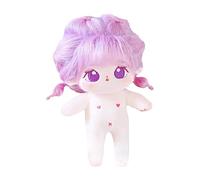 niannyyhouse Muñeca de Felpa de 20 cm, Color Morado, Cuerpo de Peluche humanoide, sin atributo, Cuerpo Normal de 8 Pulgadas, Ropa de Vestir Regalos (13 con Esqueleto)