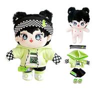 niannyyhouse Muñeco de Peluche de 20 cm, humanoide, Diadema Verde con Capucha, Pantalones, Zapatos, Ropa de muñeca KPOP (A-1)
