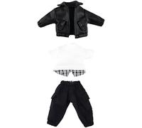 niannyyhouse Ropa a escala 1/12, chaqueta de muñeca BJD, pantalones de suéter, accesorios de vestir para figura de acción de 11 cm (OB11) de 12 cm y 14 cm (negro, para muñeca BJD de 4.3 pulgadas)