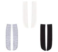 niannyyhouse Ropa de muñeca BJD a escala 1/12, 3 pares de calcetines, corto, mediano largo, para figura de acción de 4.7 a 5.5 pulgadas, accesorios de muñeca para vestir (largo)