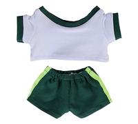 niannyyhouse Ropa de muñeca de felpa de 10 cm, 15 cm, 20 cm, camiseta de contraste, conjunto de ropa deportiva, juguete de peluche suave, accesorios de vestir (a13, 10 cm)