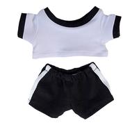 niannyyhouse Ropa de muñeca de felpa de 10 cm, 15 cm, 20 cm, camiseta de contraste, conjunto de ropa deportiva, juguete de peluche suave, accesorios de vestir (a4, 20 cm)