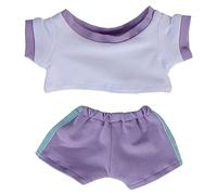 niannyyhouse Ropa de muñeca de felpa de 10 cm, 15 cm, 20 cm, conjunto de ropa deportiva de contraste, conjunto de ropa deportiva de peluche suave (a10, 20 cm)