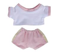 niannyyhouse Ropa de muñeca de felpa de 10 cm, 15 cm, 20 cm, conjunto de ropa deportiva de contraste, conjunto de ropa deportiva de peluche suave, accesorios de vestir (A5, 20 cm)