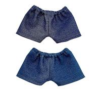 niannyyhouse Ropa de muñeca de felpa de 10 cm, 15 cm, 20 cm, pantalones sólidos, jeans de peluche suave, accesorios de vestir (A2, 10 cm)