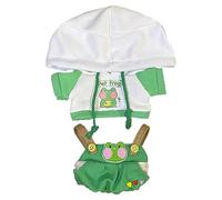niannyyhouse Ropa de muñeca de felpa de 20 cm, rana cachorro, cordero, pingüino, sudadera con capucha, pantalones de 8 pulgadas, peluche suave de peluche (a-1)