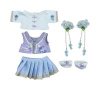 niannyyhouse Ropa de muñeca de felpa de 20 cm, tocado, abrigo y falda de Hanfu antiguo de 8 pulgadas (B1)