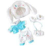 niannyyhouse Ropa de muñeca de felpa de 20 cm, traje azul para perro, disfraz de muñeca de 8 pulgadas