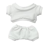 niannyyhouse Ropa de muñeca de felpa de 20 cm Trajes de ropa deportiva Sudaderas Pantalones de muñeca Vestir (blanco, 20 cm)