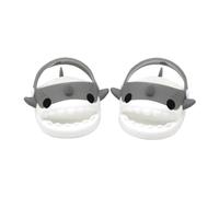 niannyyhouse Zapatos de peluche de tiburón de 20 cm, sandalias y pantuflas de 8 pulgadas, accesorios de peluche suave para vestir (gris)