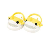 niannyyhouse Zapatos de peluche de tiburón de 20 cm, sandalias y pantuflas de 8 pulgadas, accesorios de peluche suave para vestir (amarillo)