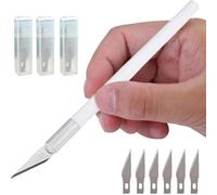 NIANOPKM 1 Cuter Manualidades Precision, Cutter Modelismo Profesional de Acero Inoxidable con 35 Cuchillas de Recambio, Cuchillo Artesanal para Cortar y Tallar