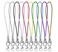 NIANOPKM 100 piezas correa de cordón para teléfono y llaveros, dije con mosquetón, portátil para colgantes de llavero USB (color)