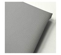 NIANTONG 160cm de Ancho Tela de Polipiel por Metros con Patrón Litch Cuero Imitación Tela para Manualidades de Bricolaje, Muebles, Sofás, Sillas(Color:Light Grey)