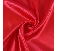 NIANTONG Tejido Seda TafetáN Seda Tela para Elaborar Vestidos Bodas Graduaciones Forro de Tela Interior para Vestidos De Novias Fundas ArtesaníAs Blusas Costura Elaboración Ropa(Color:Rojo)