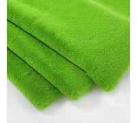 NIANTONG Tela de Felpa Corta Tela De Piel Sintética Longitud del Pelo 1cm Tela Esponjosa 170x50cm para Coser Manualidades, Decoración de Ropa(Color:Verde)