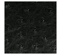 NIANTONG Tela De Imitación de Cuero con Patrón de Avestruz por Metro 135x100cm Tela de Vinilo De Polipiel Suave para Tapicería, Bolsos Artesanías, Lazos(Color:black1)