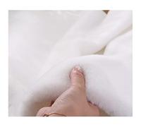 NIANTONG Tela de Piel sintética Pelo Corto 160x50cm para Lazos para el Pelo, Pantuflas acogedoras, Manta Suave, Disfraz, Decoraciones, Manualidades(Color:Blanco)