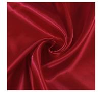 NIANTONG Tela De Seda De Satén De 2 M X 150 Cm, por Metro, para Costura, Manualidades, Vestido De Boda, Decoración, Pijama, Camisa, Tela Sedosa(Color:Red)
