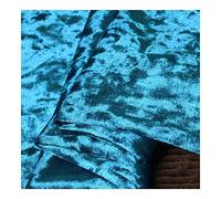 NIANTONG Tela de Terciopelo Triturado por Metro 160cm Ancho Material de Terciopelo Elástico en 4 Direcciones para Ropa Disfraces, Manualidades, Costura, Decoraciones(Color:Azul)