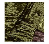 NIANTONG Tela de Terciopelo Triturado por Metro 160cm Ancho Material de Terciopelo Elástico en 4 Direcciones para Ropa Disfraces, Manualidades, Costura, Decoraciones(Color:Verde Oliva)