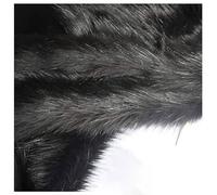 NIANTONG Thicke 150x50cm Tela De Piel Sintética De Pelo Largo 60mm para Tapicería Manualidades Bricolaje, Suave Piel De Felpa Falsa Tela De Peluch Lujo para Disfraces Cosplay(Color:Negro)