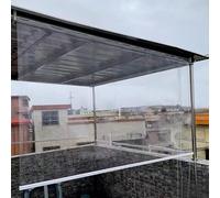 NIANXINN Persianas Enrollables Transparente Exterior,Estor Enrollable Impermeables de Plastico PVC,Cortinas Divisorias a Prueba de Viento y Polvo,Personalizadas,Ancho x Alto (140cm x 110cm)