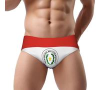 Nianyuer Calzoncillos para hombre con estampado de la bandera de Paraguay, ropa interior con bolsa 3D, elásticos de talle bajo para apoyo diario, Negro, L