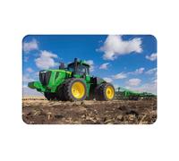 Nianyuer Tapete antideslizante de franela con estampado de granja de tractores, tapete para sala de estar, alfombra de pasillo