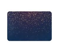 Nianyuer Tapete de franela antideslizante con estampado de cielo y estrellas, color azul marino, tapete para sala de estar, alfombra de pasillo