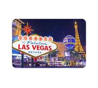 Nianyuer Tapete de franela antideslizante con estampado de ciudad nocturna de Las Vegas, tapete para sala de estar, alfombra de pasillo