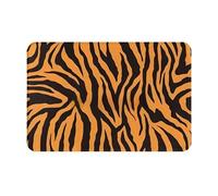 Nianyuer Tapete de franela antideslizante con estampado de leopardo tigre naranja (1) tapete para sala de estar, alfombra de pasillo