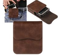 Niaoszhex Bolsa Universal para teléfono con Pantalla Plegable, riñonera para: Samsung Galaxy Z Flip/Flip3 5G/Flip4/Flip5/Flip6, Trova N3 Flip, Motorola RAZR 5G/RAZR 2019, etc.(3056 marrón)