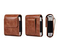 Niaoszhex Bolsa Universal para teléfono con Pantalla Plegable, riñonera para: Samsung Galaxy Z Flip/Flip3 5G/Flip4/Flip5, Huawei P50 Pocket, Motorola RAZR 5G/RAZR 2019, etc.(3259 marrón)