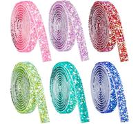 NiArt Rollos de cinta autoadhesiva con diamantes de imitación (6 colores de caramelo)