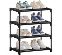 NIAWECAN Zapatero de 4 Niveles, Zapateros Metálico Apilable, Zapatero Estrecho Capacidad para 8 Pares de Zapatos, Adecuado para Entrada Recibidor, Pasillos, Sala de Estar