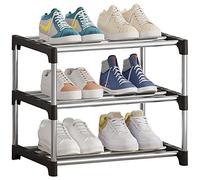 NIAWECAN Zapatero pequeño, apilable, de 3 Niveles, Almacenamiento de Calzado, Organizador de Almacenamiento Ligero, Estante de Zapatos Estrecho y Resistente, para Armario, Entrada, Pasillo