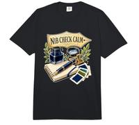 Nib Check Calm Pluma Fuente Escritorio Comfort Colors Adult Heavyweight T-Shirt