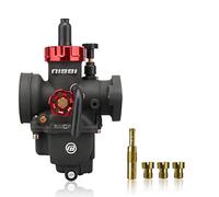 NIBBI PE 22mm Carburador Alto Rendimiento para Motos 140cc con Revestimiento Protector Incluye Brida y Boquilla Compatible con Cross, Dirt Bike, Pit Bike, ATV, Motocross y Mini GP