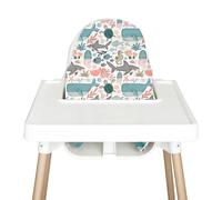 Nibble and Rest Funda de inserción para trona, compatible con IKEA Antilop Trona, accesorios para silla alta, a prueba de manchas y funda de inserción lavable (cojín no incluido) (debajo de esta)